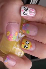 This little chickadee is breaking out to let everyone know that spring is here. 16 Cute Easter Nail Designs Best Easter Nails And Nail Art Ideas