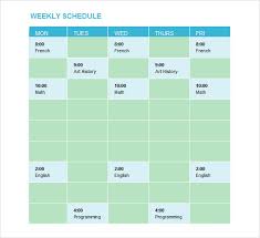 Sample Weekend Schedule 6 Documents In Word Pdf