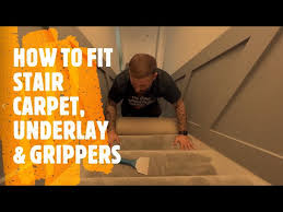 how to fit carpet on stairs underlay