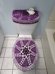 A Set Of 2 A Crochet Toilet Seat Cover