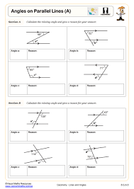 calculating angles on parallel lines