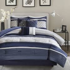 Grey Pintuck Soft Comforter Set