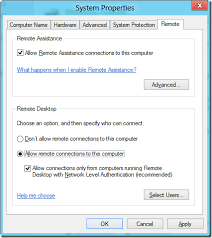 enable remote desktop in windows 8