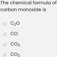the chemical formula of carbon monoxide