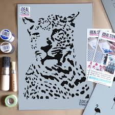 Leopard Face Stencil Home Decor Paint