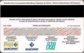 Via xxv aprile 46012 bozzolo (mn) it. Bank Card Banca Popolare Di Verona Banca Popolare Di Verona Italy Col It Vi 0068