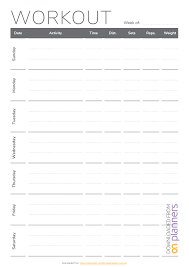 Download Printable Weekly Workout Template Pdf