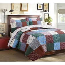 maroon cotton king quilt bedding set