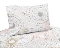 white star and moon queen sheet set