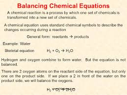 Balancing Chemical Equations Balancing