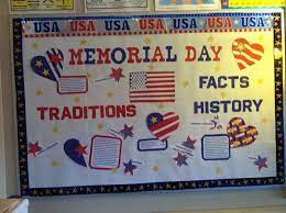 So, this section of kinderart is devoted to just that… dressing up bulletin boards. Pin By Diane Roesch On Quotes School Library Decor Memorial Day Church Bulletin Boards