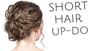 A beautiful option for brides who have fine hair is to apply a side twist with accessories. Soft Bridal Up Do Hairstyle For Short Fine Thin Hair Get Volume In This Hair Style With Padding Youtube