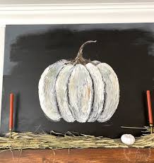 How To Paint A White Pumpkin On Canvas