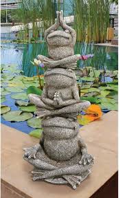 Frazier Frog Power Garden Statue