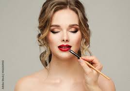 red lipstick beauty woman model