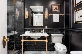 Dramatic Black Walls And Art Deco Style