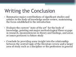 Put the background information at sections where it will be beneficial to your here is an example of a literature review conclusion: Action Research Lit Review