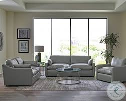 Grayson Grey Leather Living Room Set
