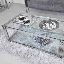 Cabot Chrome And Glass Coffee Table