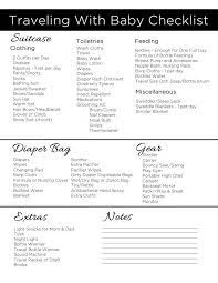 Traveling With Baby Printable Packing Checklist Traveling With Baby Baby Checklist Baby Printables