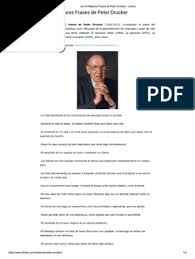 Las 53 Mejores Frases de Peter Drucker - Lifeder | PDF