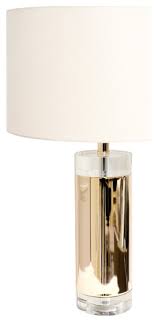 Steel With White Shade Table Lamp