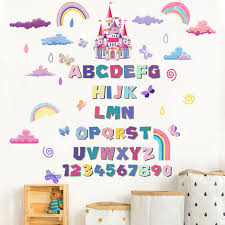 1pc Kids Wall Sticker Alphabet Animal