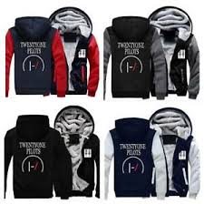Details About The Twenty One Pilots Group Winter Mens Fleece Hoodie Coats Sweatshirt Jackets