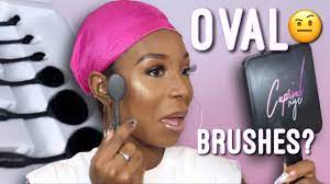 using oval makeup brushes for my