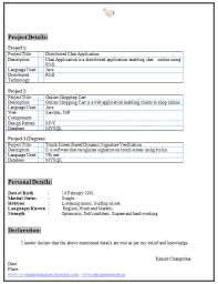 CV Samples For Engineering Students