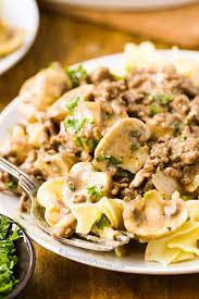 Easy Ground Beef Stroganoff Hamburger Stroganoff  gambar png