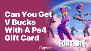 v bucks with a ps4 gift card
