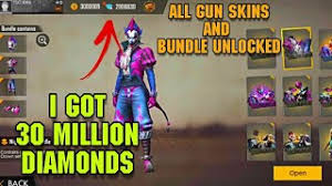 Free fire hack 2020 apk/ios unlimited 999.999 diamonds and money last updated: Free 30million Diamonds All Bundles And Weapon Unlocked Free Fire Hack Garena Free Fire Youtube