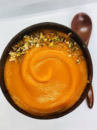 carrot savory smoothie bowl with