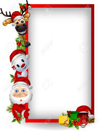 Paseos de papá noel en un trineo de renos. Cartoon Santa Claus Deer And Snowman With Blank Sign Navidad Santos