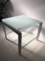 Glass And Chrome Coffee Table In