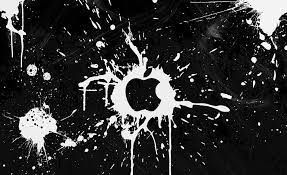 hd wallpaper splash black apple logo