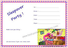 free pajama party invitation