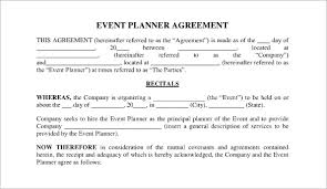 Sample Of Event Planner Client Contract Template 842