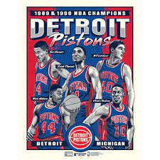 Phenom Gallery Detroit Pistons Back-to-Back NBA Finals Champions Limited Edition 18'' x 24'' Bad Boys Serigraph Poster - Walmart.com
