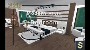 ———ﾟ｡⋆･｡⋆･ﾟ——— 5 aesthetic bedroom ideas! Welcome To Bloxburg Modern Style Bedroom Speed Build