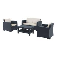 monarch dark grey rattan furniture set