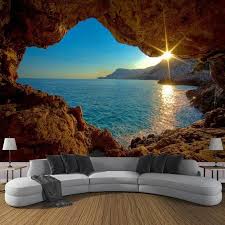 Custom Size Wall Wallpaper 3d Sunset