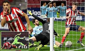 54' real madrid mengincar gol ketiganya! Atletico Madrid 2 2 Celta Vigo Luis Suarez Scores Atletico Madrid Bfn Uk