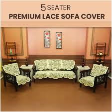 5 seater premium lace sofa cover