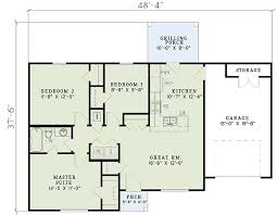 Plan 59587nd Economical 2 Bed House