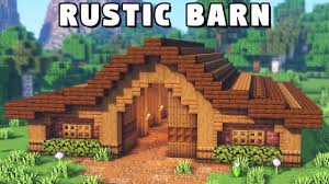 minecraft rustic barn tutorial how to