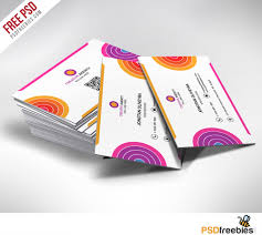Creative And Colorful Business Card Free Psd Psdfreebies Com