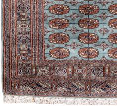 luxe bokhara light blue plush wool rug