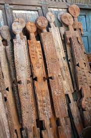African Wall Decor Wooden Plank Masks